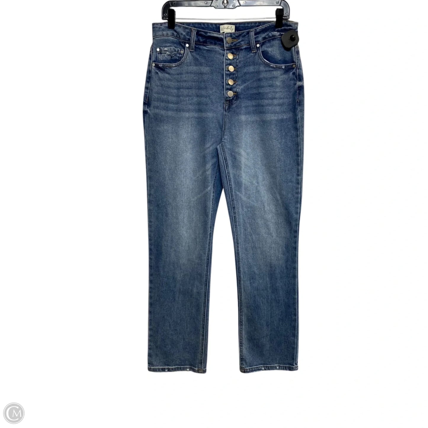 Jeans Skinny By Wonderly In Blue Denim, Size: 12