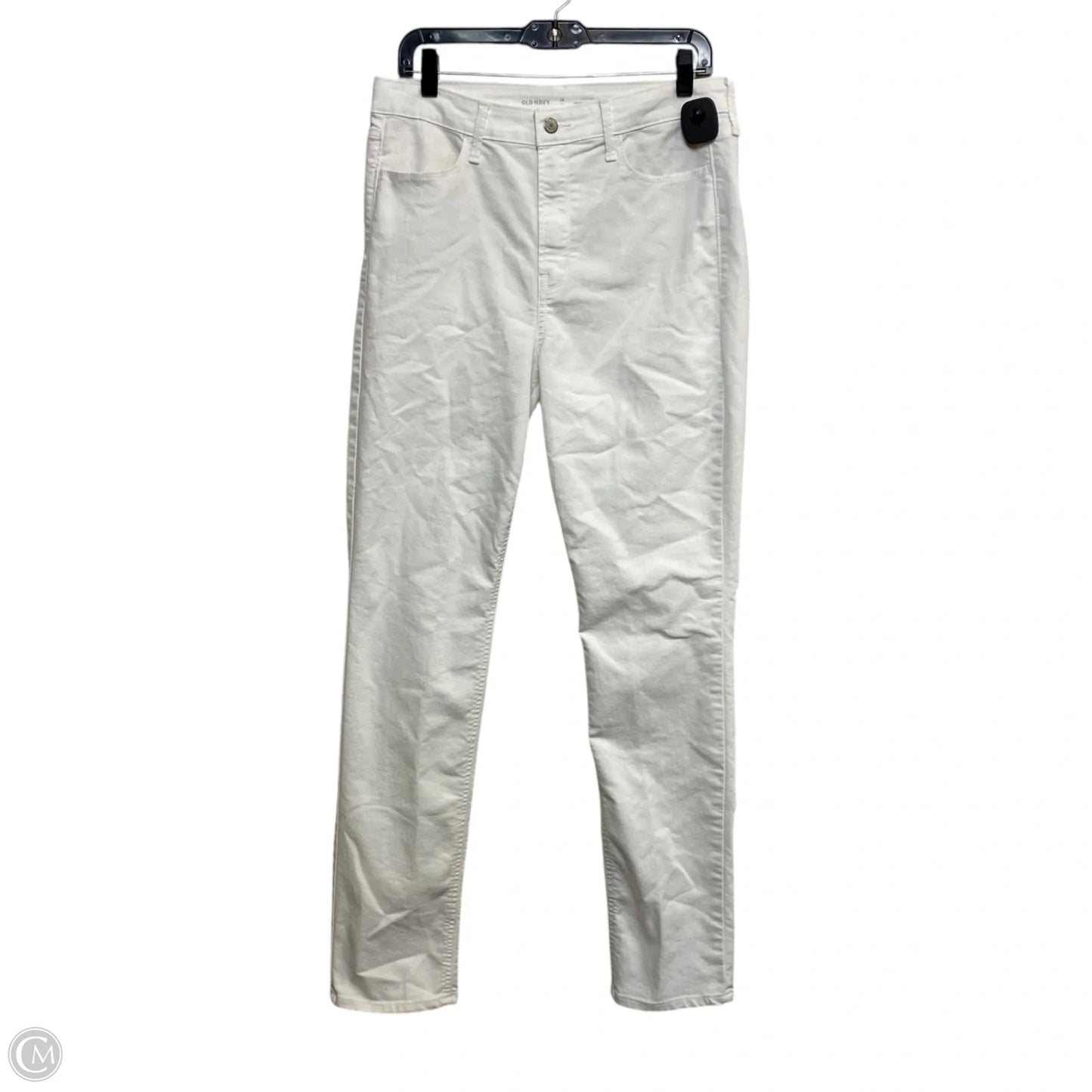 Jeans Straight By Old Navy In White Denim, Size: 12
