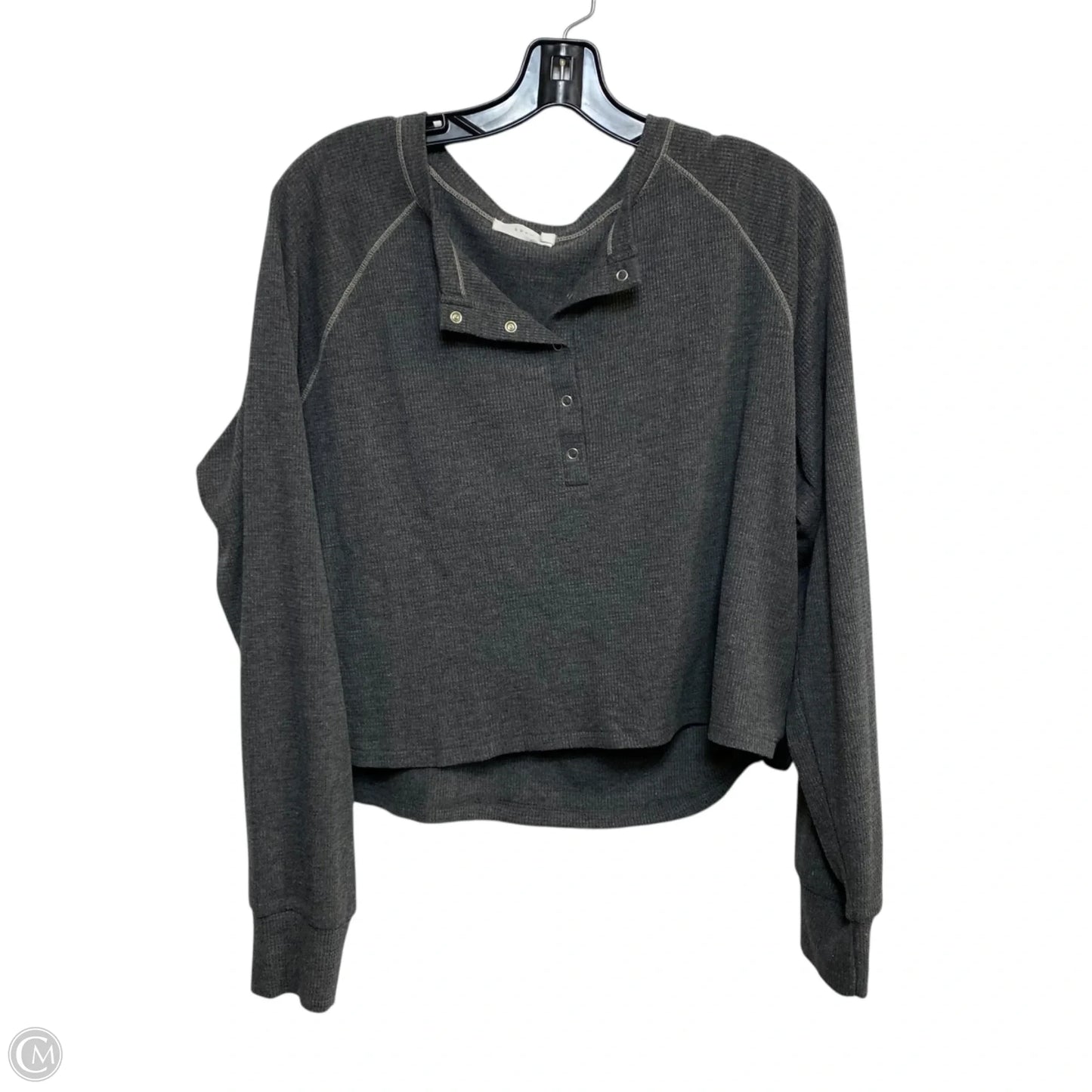 Top Long Sleeve By Lush In Grey, Size: L