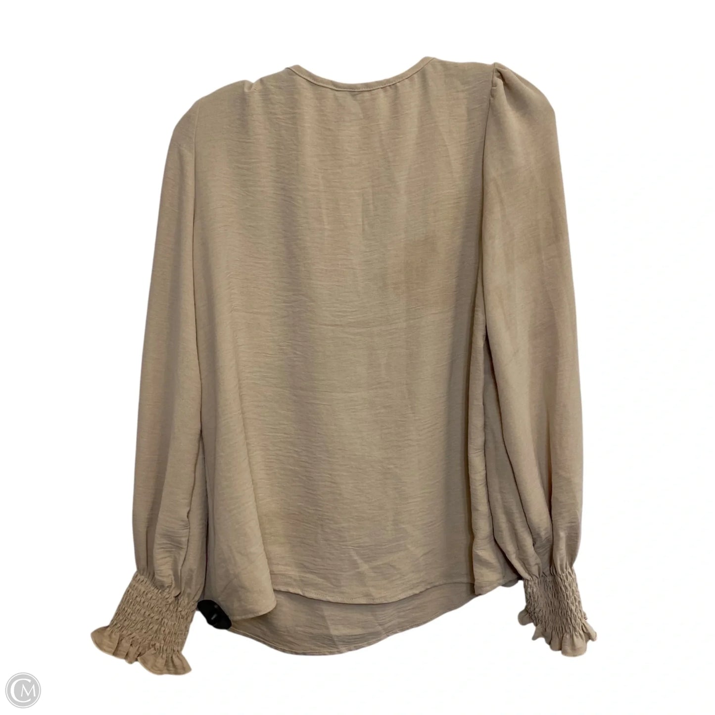 Top Long Sleeve By Shein In Tan, Size: S