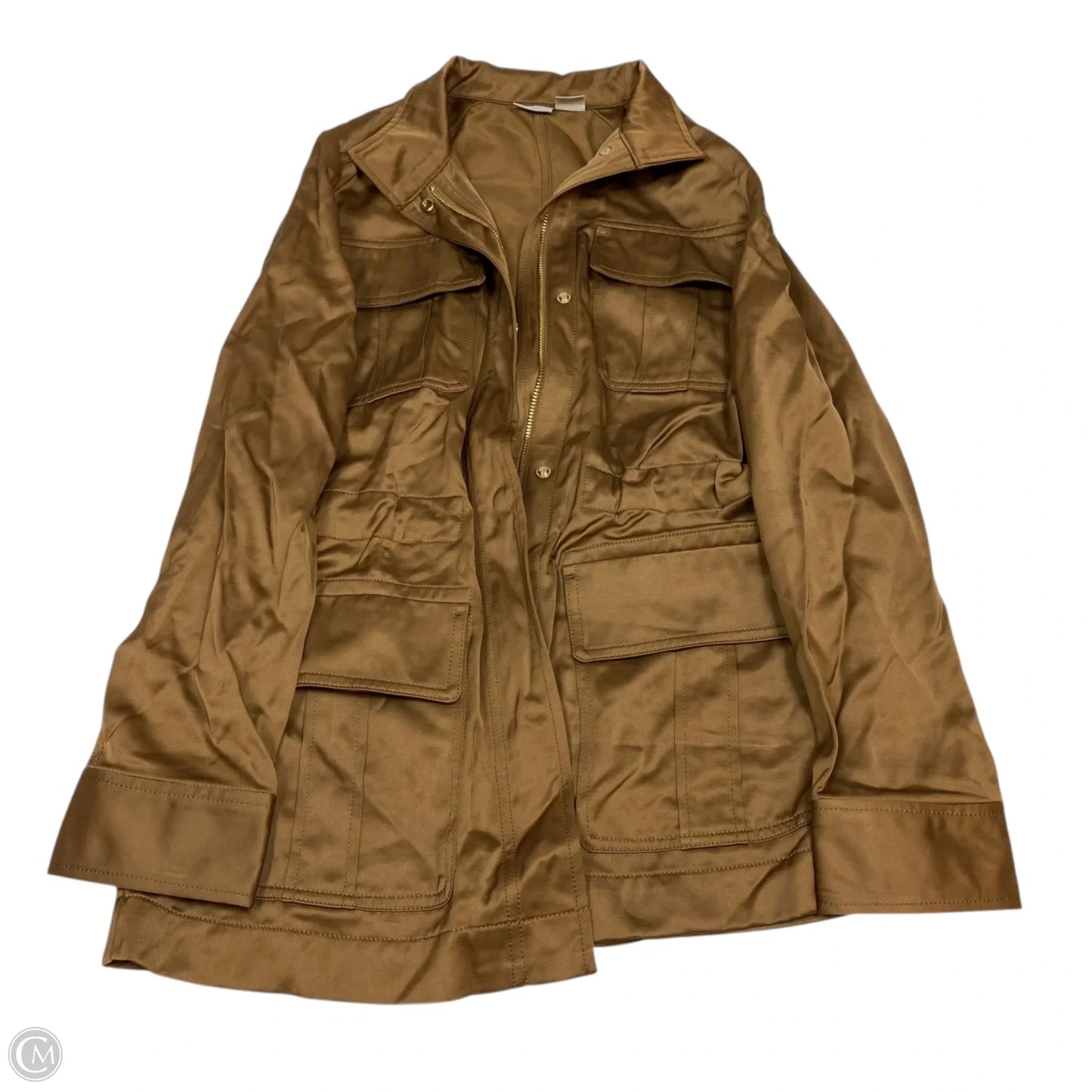 Jacket Utility By Chicos In Brown, Size: S