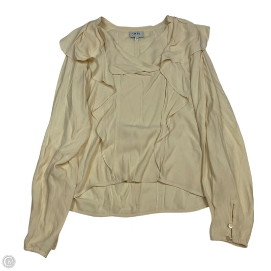 Top Long Sleeve By Joie In Cream, Size: S