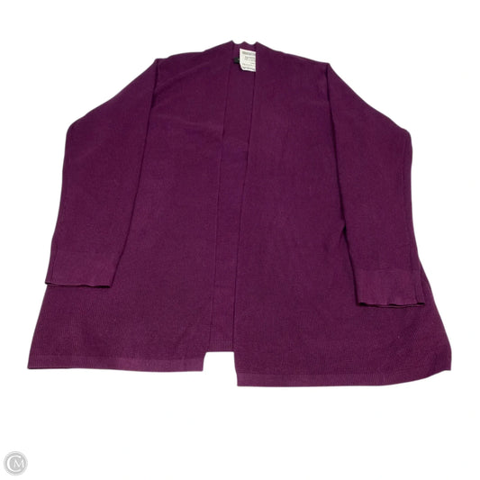 Sweater Cardigan By Cyrus In Purple, Size: 2x