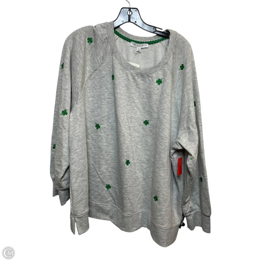 Top Long Sleeve By Jane And Delancey In Grey, Size: 2x