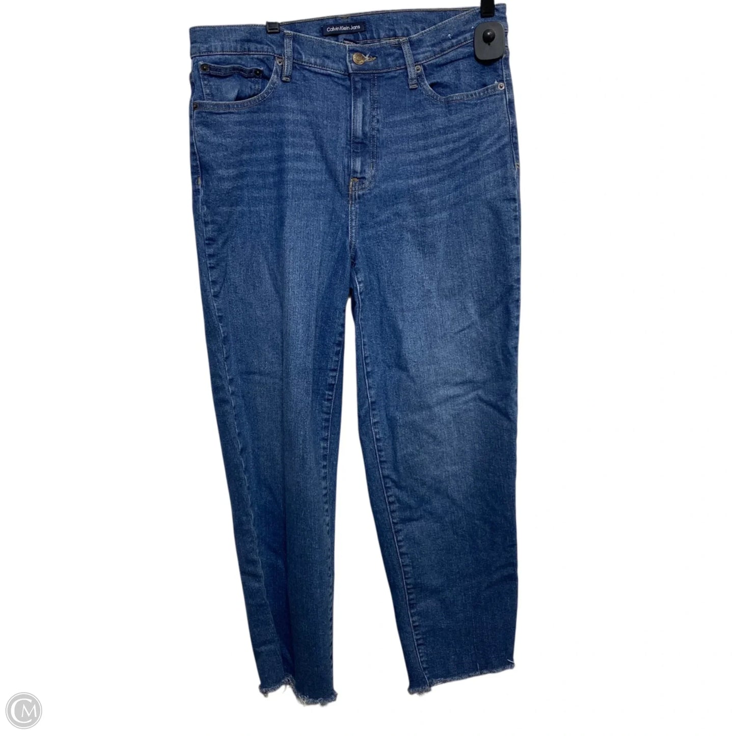 Jeans Straight By Calvin Klein In Blue Denim, Size: 14