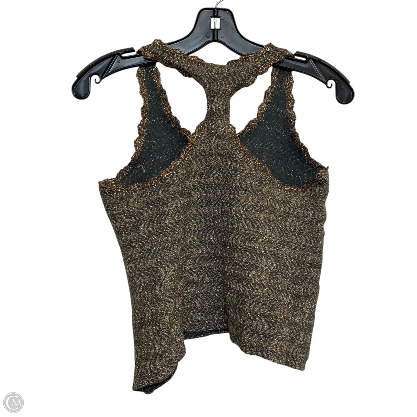 Top Sleeveless By Free People In Gold & Grey, Size: S