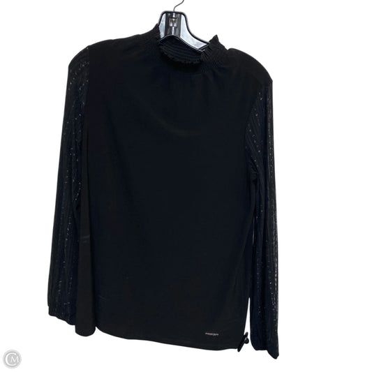 Top Long Sleeve By Anne Klein In Black, Size: M
