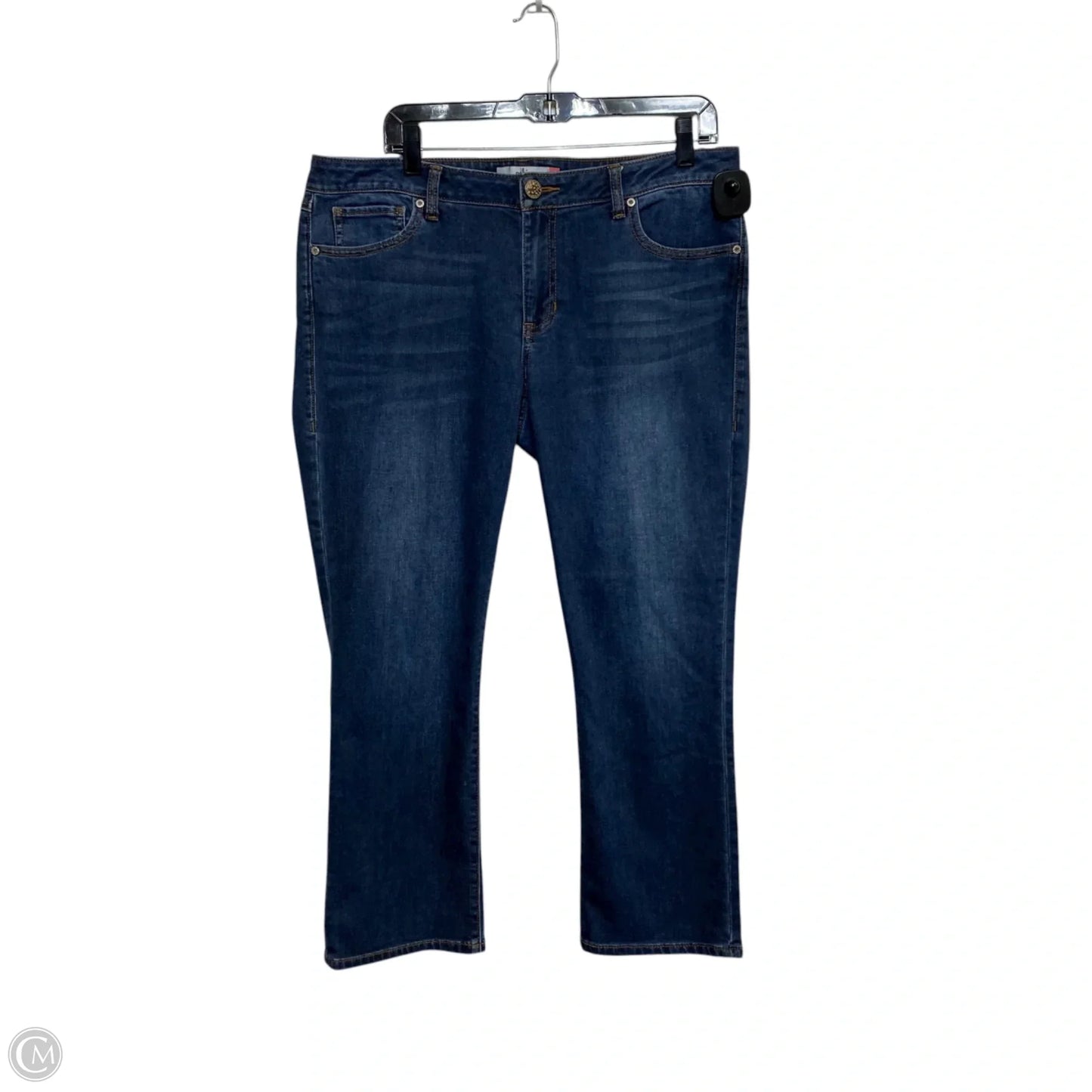 Jeans Cropped By Cabi In Blue Denim, Size: 12