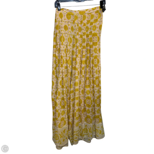 Pants Wide Leg By Free People In Pink & Yellow, Size: L