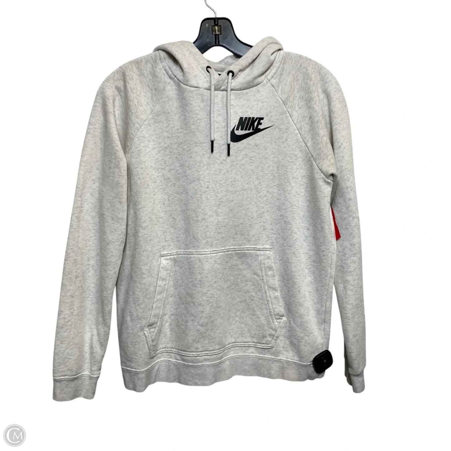 Athletic Sweatshirt Hoodie By Nike In Grey, Size: S