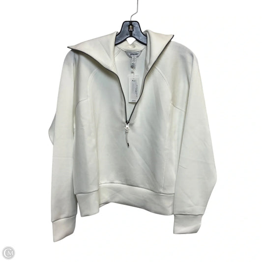 Athletic Top Long Sleeve Collar By Spanx In White, Size: S