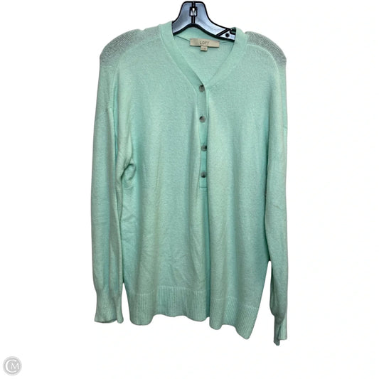 Top Long Sleeve By Loft In Green, Size: L