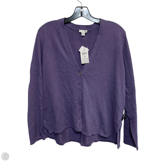 Cardigan By J. Jill In Purple, Size: Mp