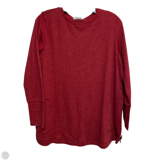 Tunic Long Sleeve By J. Jill In Red, Size: Mp