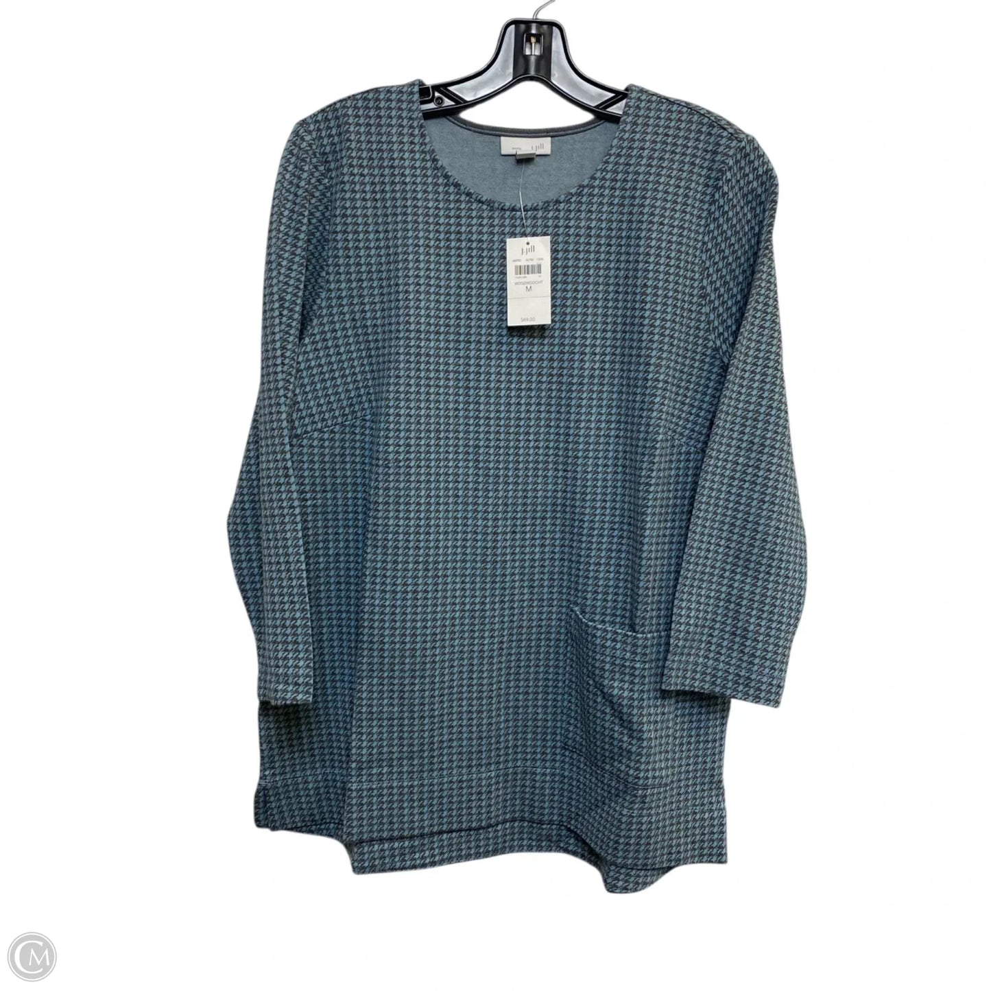 Top 3/4 Sleeve By J. Jill In Blue & Grey, Size: M
