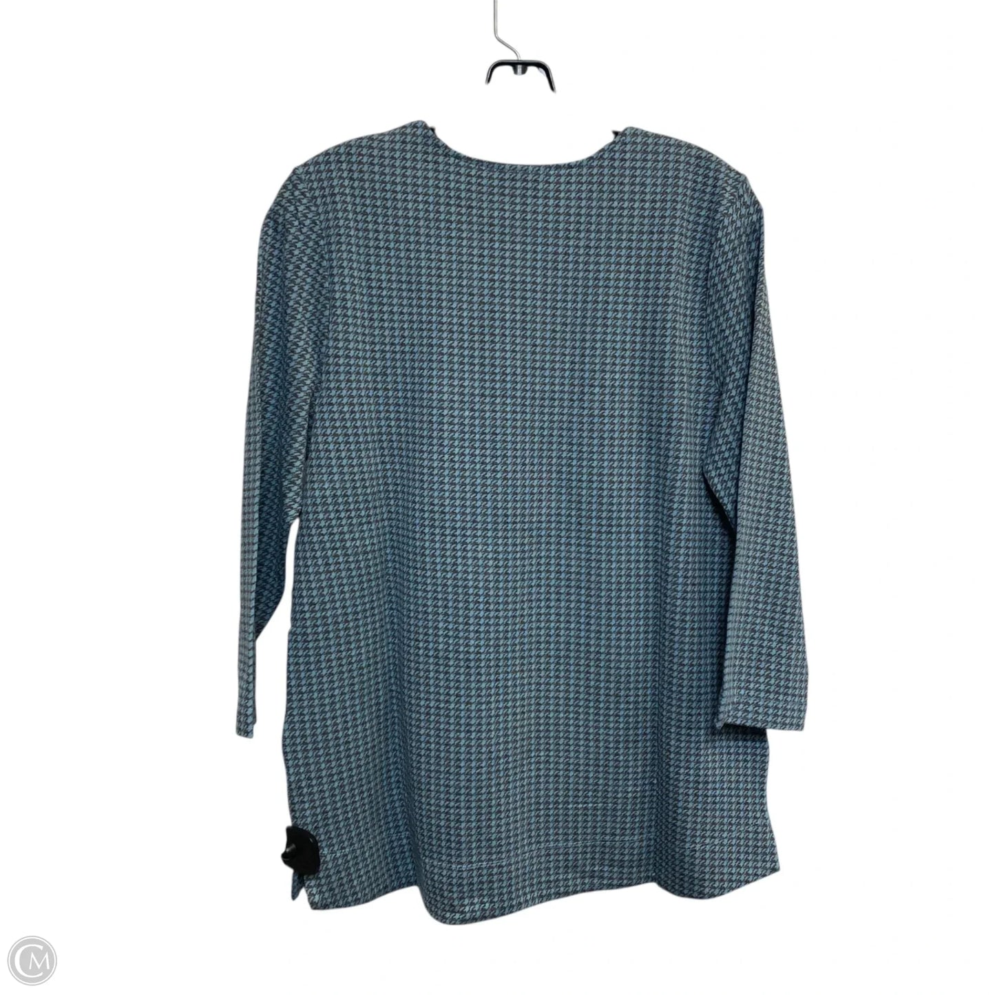 Top 3/4 Sleeve By J. Jill In Blue & Grey, Size: M