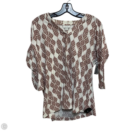 Top 3/4 Sleeve By Pure Jill In Cream & Pink, Size: Sp