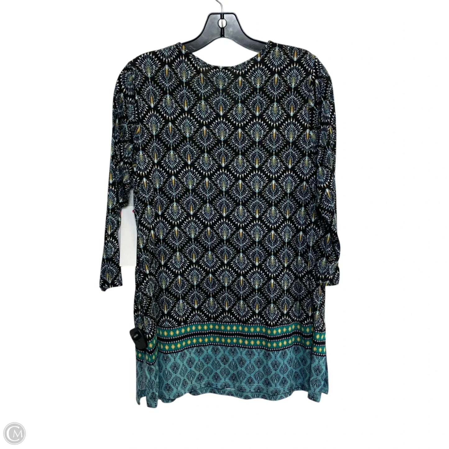 Top 3/4 Sleeve By J. Jill In Black & Blue, Size: Sp