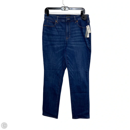 Jeans Straight By Talbots In Blue Denim, Size: 8p