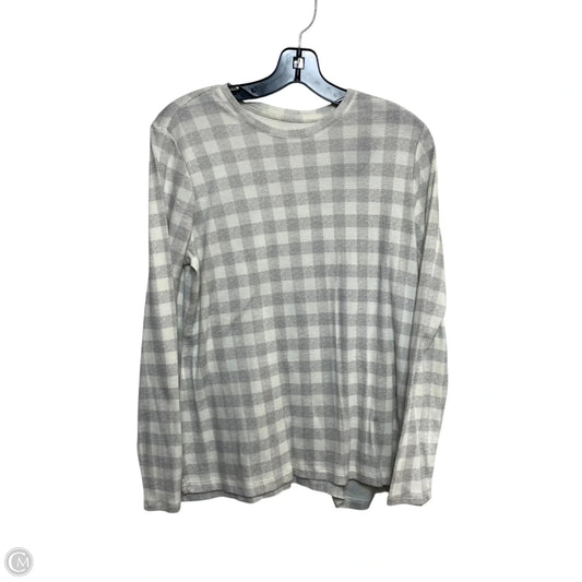 Top Long Sleeve Basic By J. Jill In Cream & Grey, Size: Mp
