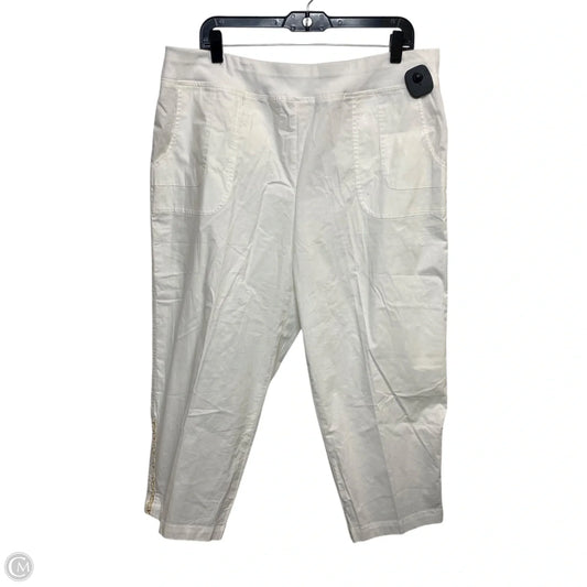Pants Cropped By Zenergy By Chicos In Cream, Size: 14