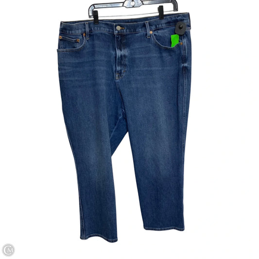 Jeans Straight By Lucky Brand In Blue Denim, Size: 20