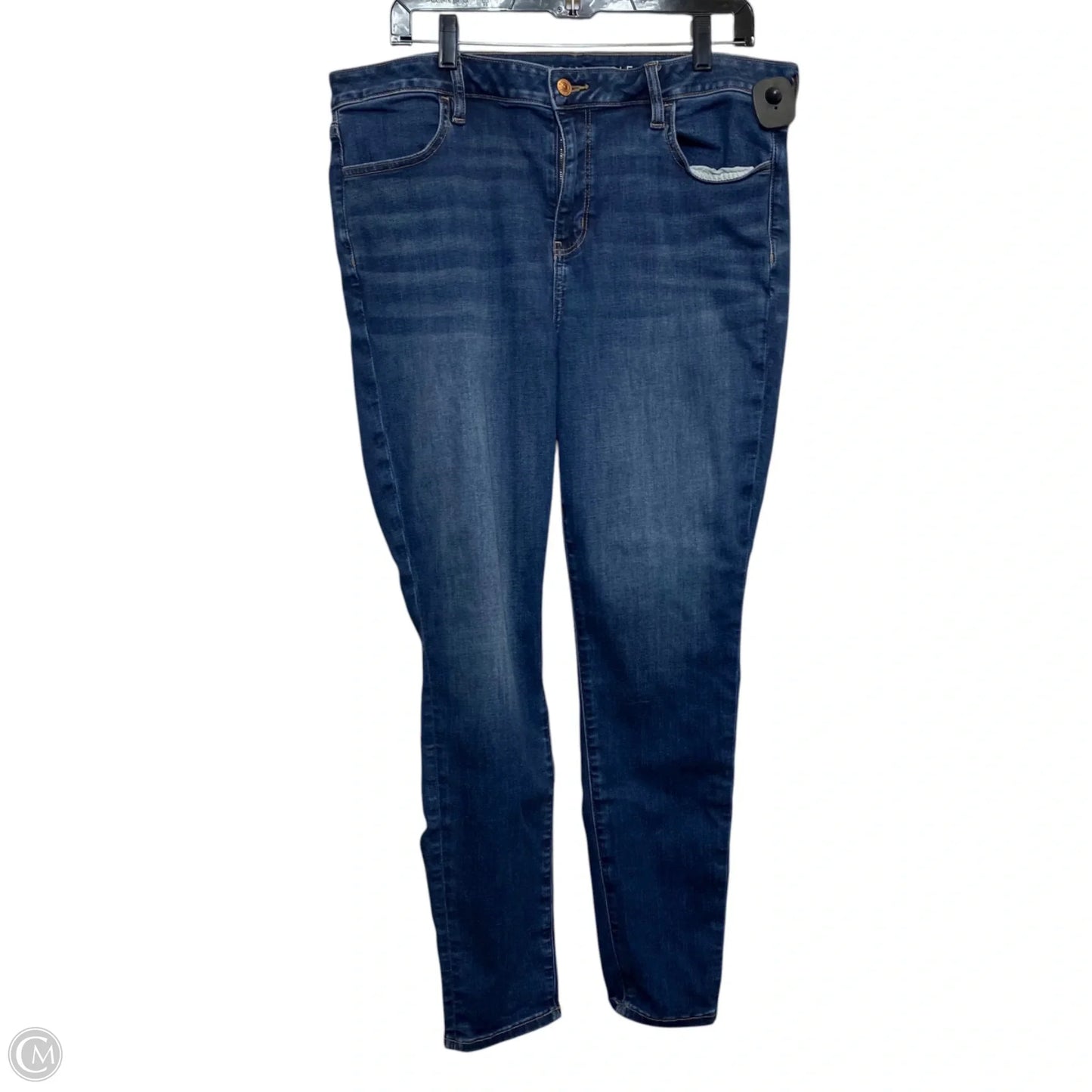 Jeans Jeggings By American Eagle In Blue Denim, Size: 16