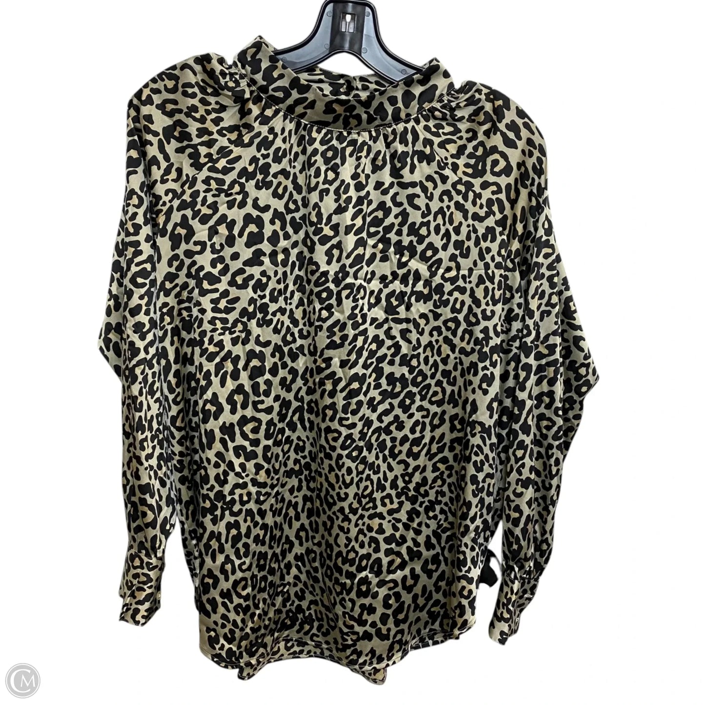 Blouse Long Sleeve By Loft In Animal Print, Size: Xs