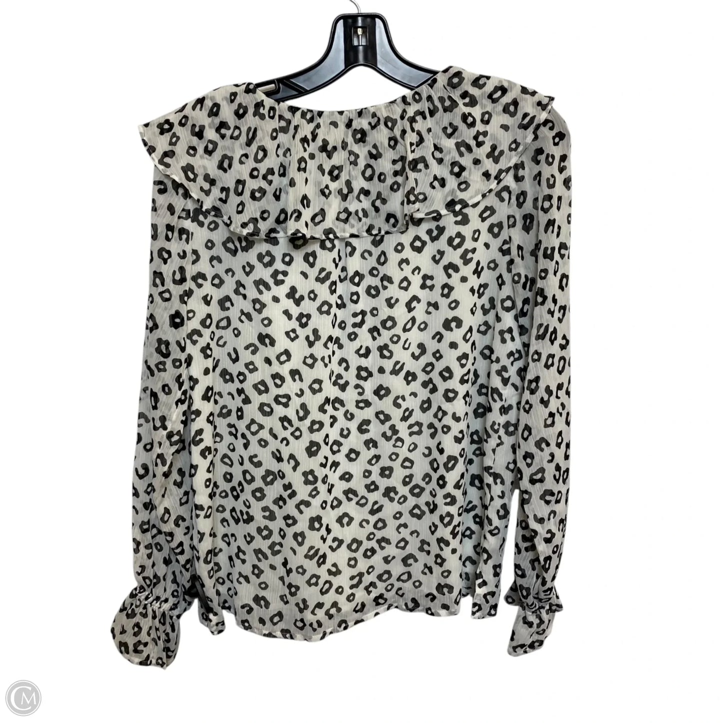 Top Long Sleeve By Loft In Black & White, Size: Xs