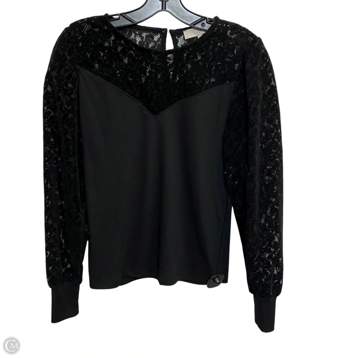 Top Long Sleeve By Loft In Black, Size: S