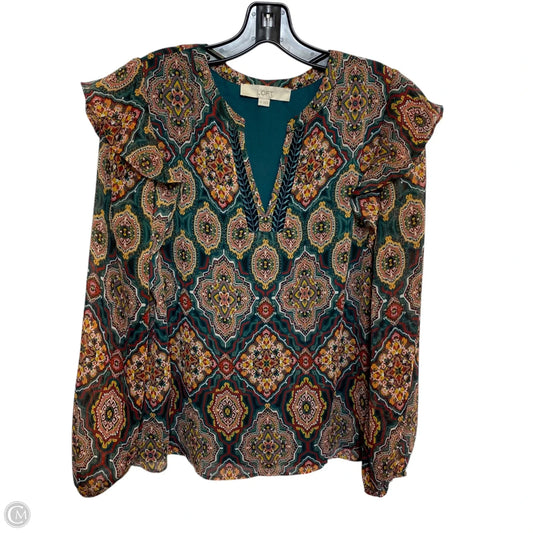 Top Long Sleeve By Loft In Grey, Size: Xs