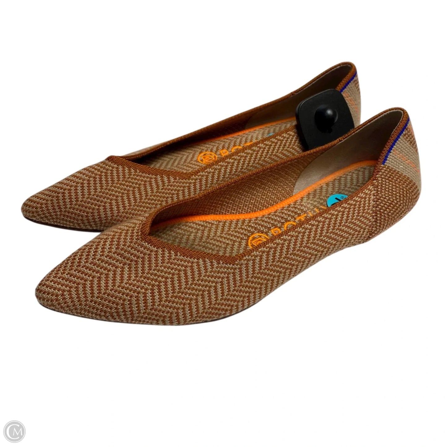 Shoes Designer By Rothys In Orange & Tan, Size: 7.5