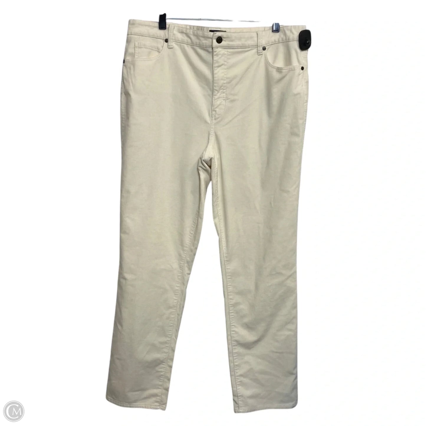 Pants Corduroy By Talbots In Cream, Size: 16