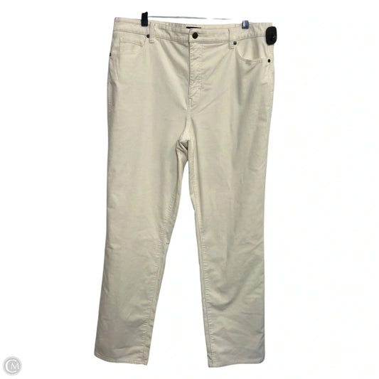 Pants Corduroy By Talbots In Cream, Size: 16