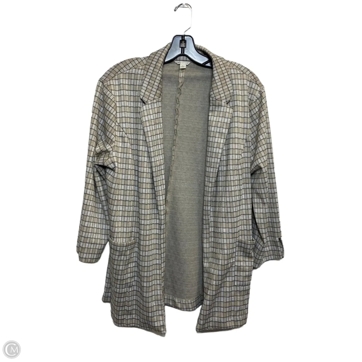 Blazer By Cato In Cream & Tan, Size: L