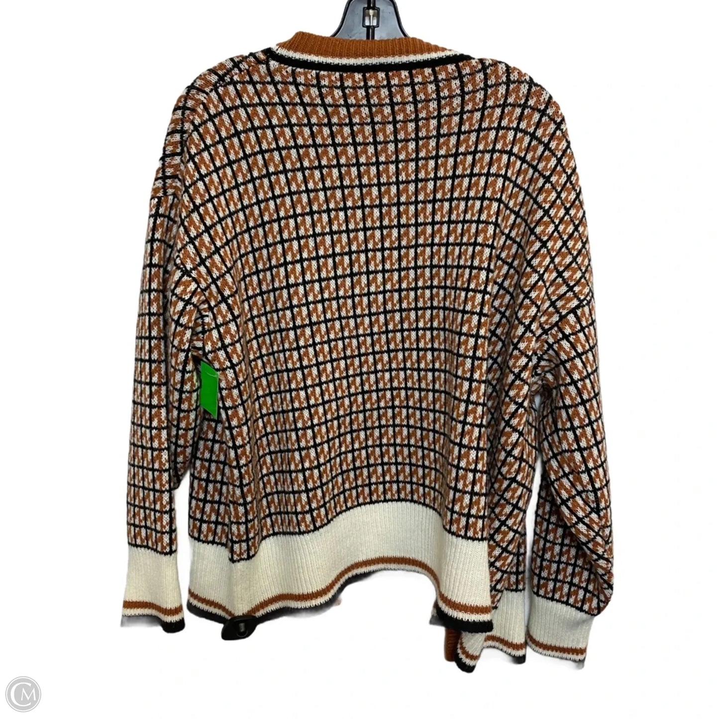 Sweater Cardigan By Shein In Black & Brown, Size: 1x