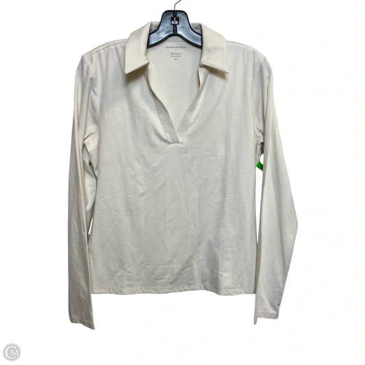Top Long Sleeve By Banana Republic In Cream, Size: M