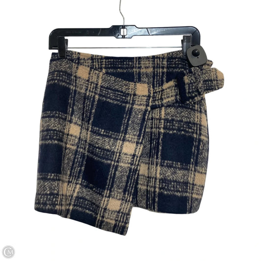 Skirt Mini & Short By Urban Outfitters In Blue & Tan, Size: S