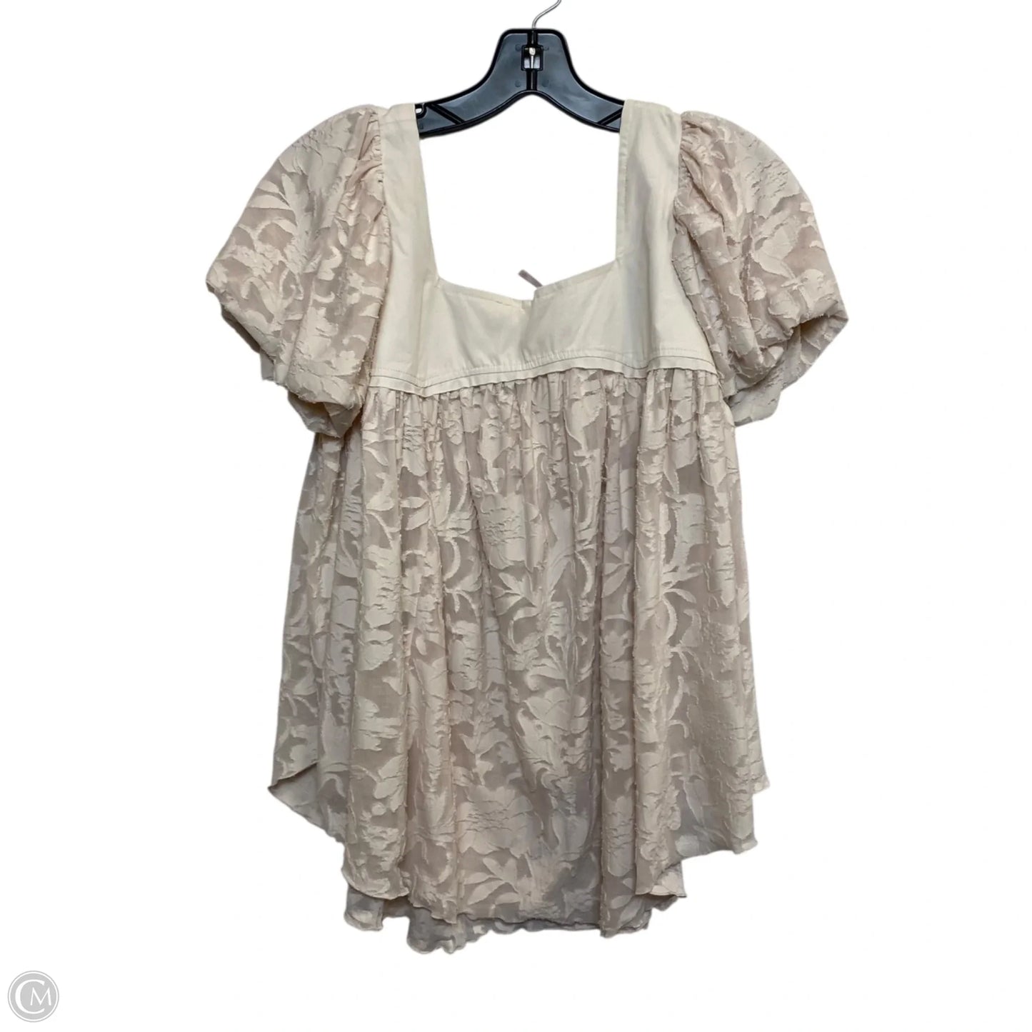 Top Short Sleeve By Free People In Cream, Size: S