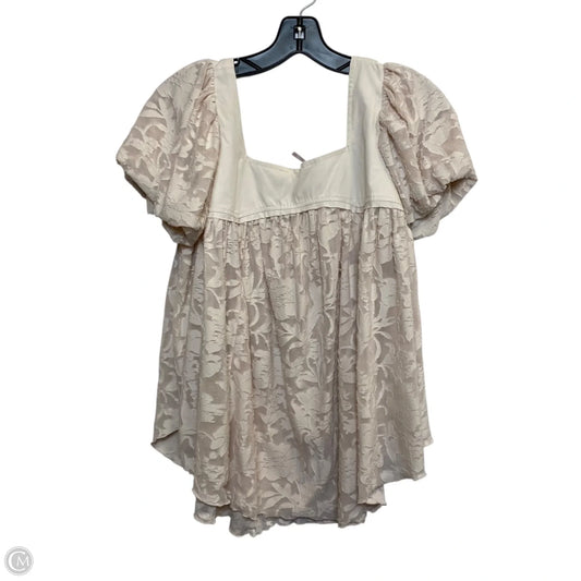 Top Short Sleeve By Free People In Cream, Size: S