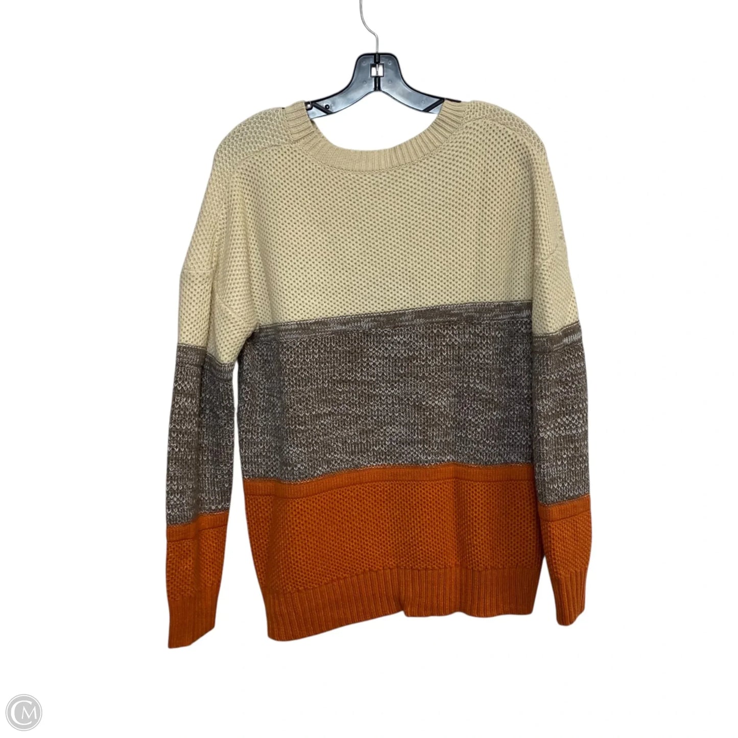 Sweater By Cmf In Cream & Orange, Size: M