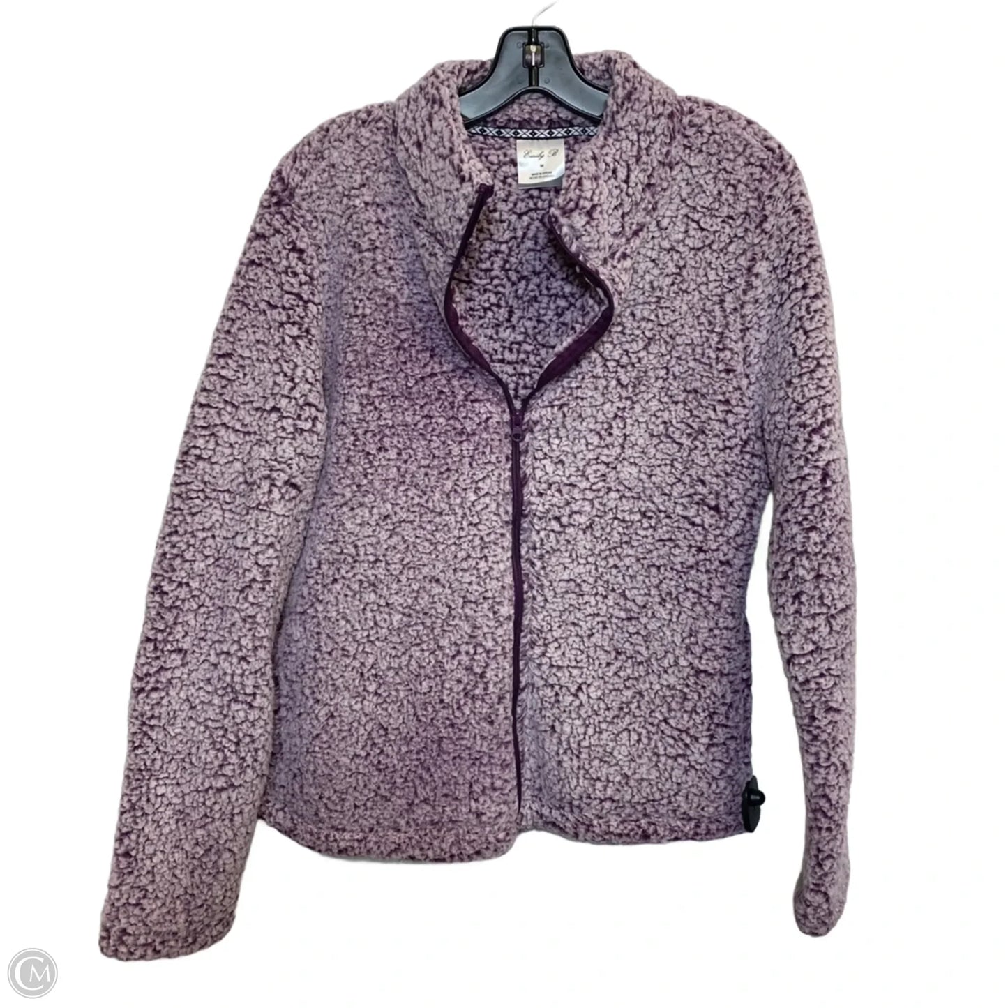 Jacket Faux Fur & Sherpa By Emily B In Purple, Size: M