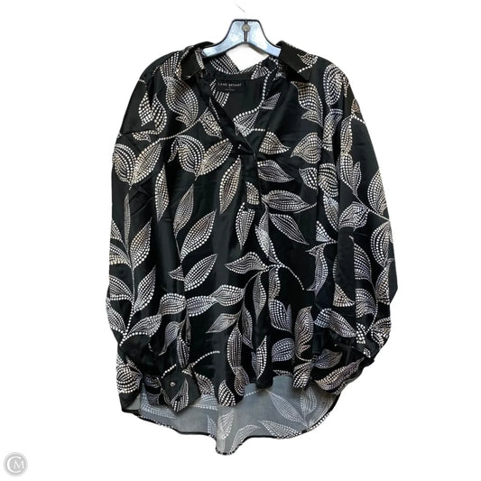 Blouse Long Sleeve By Lane Bryant In Black & White, Size: 4x