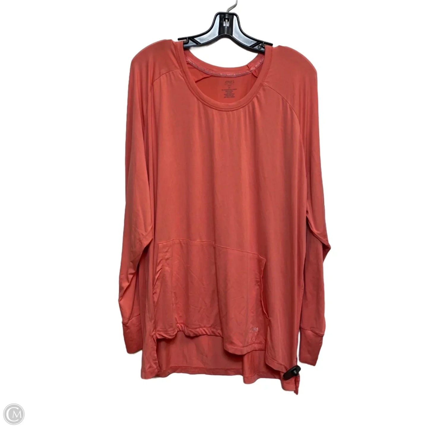 Athletic Top Long Sleeve Crewneck By Jones New York In Pink, Size: 2x