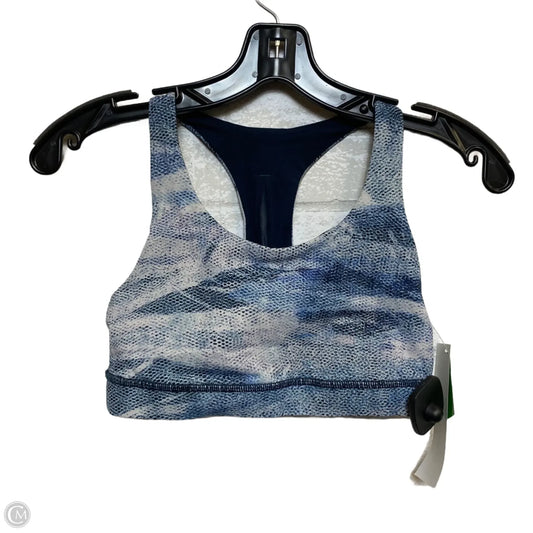 Athletic Bra By Lululemon In Blue & White, Size: S