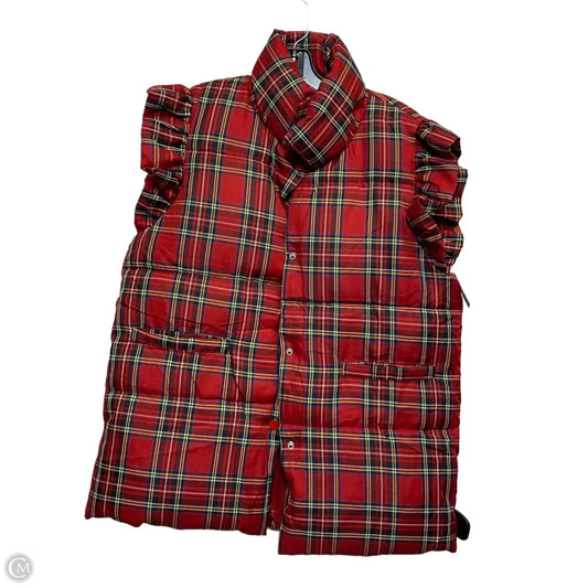 Vest Puffer & Quilted By Cmf In Plaid Pattern, Size: S