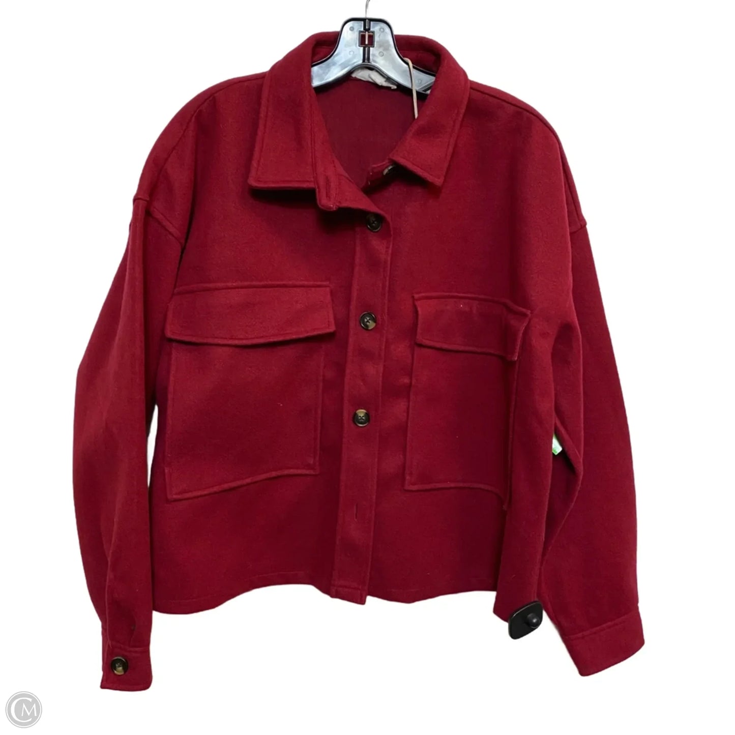 Jacket Shirt By Beachlunchlounge In Red, Size: L