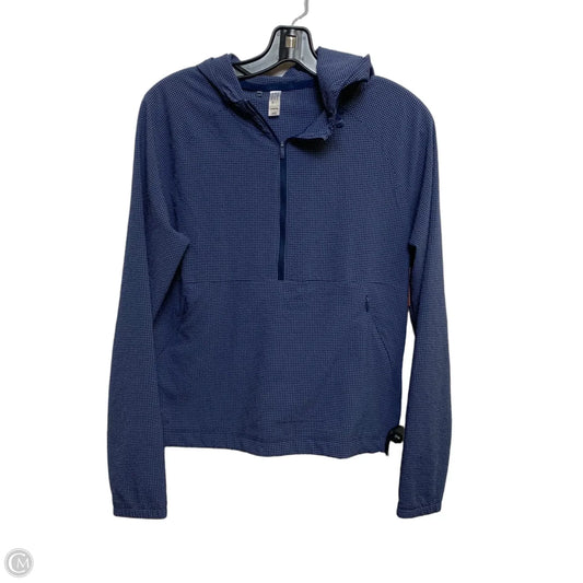 Athletic Top Long Sleeve Hoodie By Adidas In Blue, Size: S