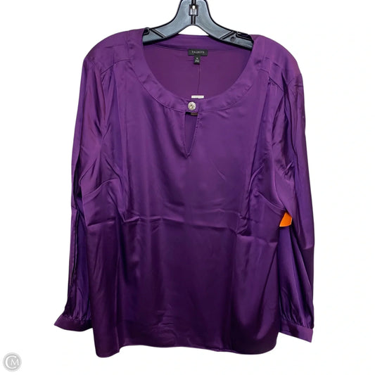 Blouse Long Sleeve By Talbots In Purple, Size: Xl