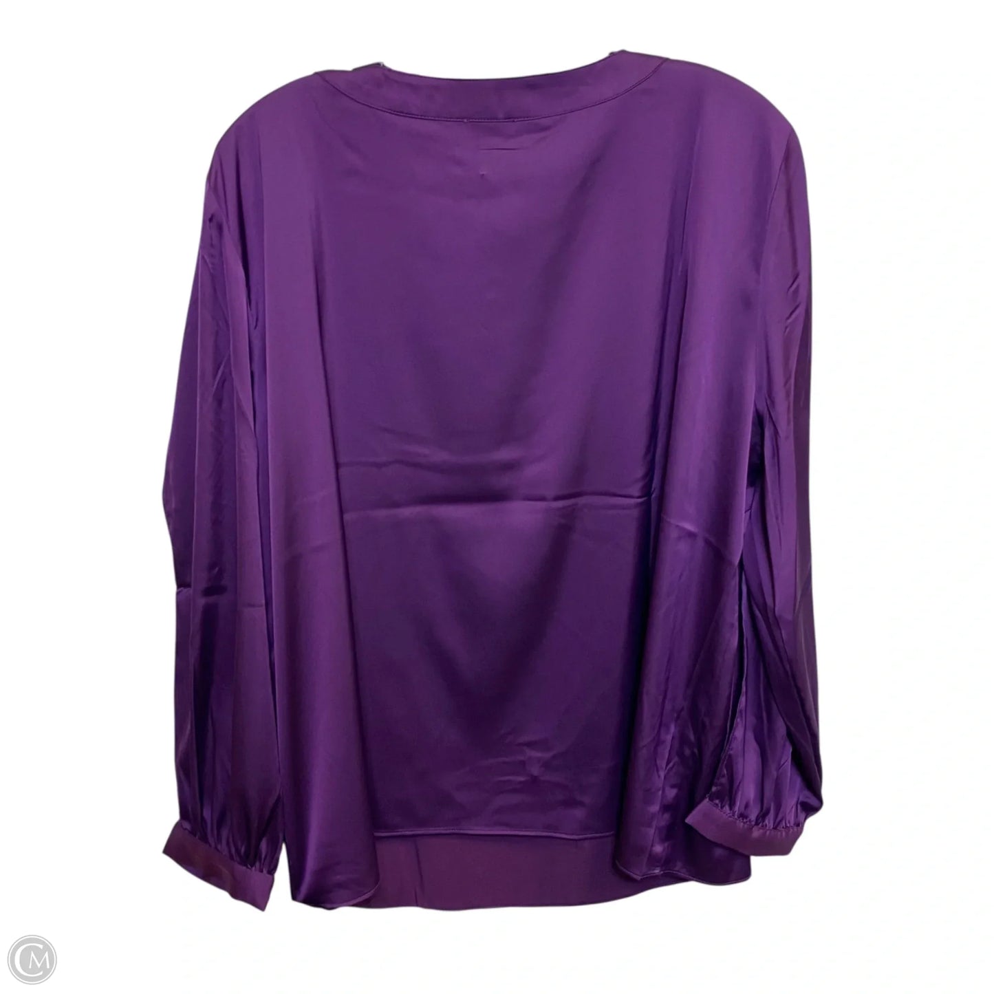 Blouse Long Sleeve By Talbots In Purple, Size: Xl